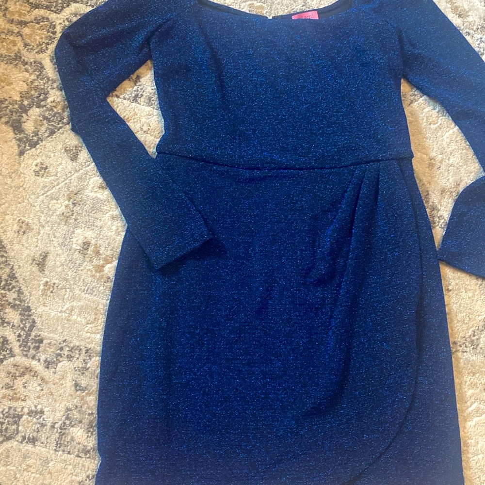 Sparkle black and blue evening dress - Picture 2 of 5